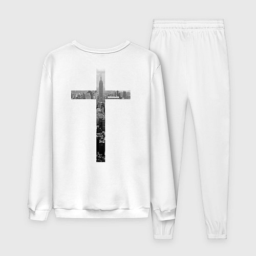 Мужской костюм Крест с городом Нью-Йорк / Белый – фото 2