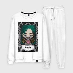 Костюм хлопковый мужской Noob, цвет: белый