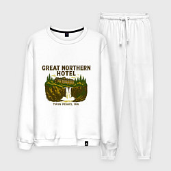 Костюм хлопковый мужской Twin Peaks Great Northen hotel, цвет: белый