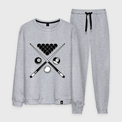 Костюм хлопковый мужской Бильярд (пул), цвет: меланж