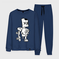 Костюм хлопковый мужской Bart Simpsons Zombie, цвет: тёмно-синий