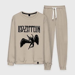 Костюм хлопковый мужской Led Zeppelin, цвет: миндальный