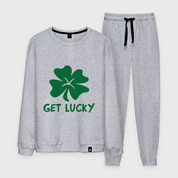 Костюм хлопковый мужской Get lucky, цвет: меланж