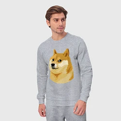 Костюм хлопковый мужской Doge, цвет: меланж — фото 2