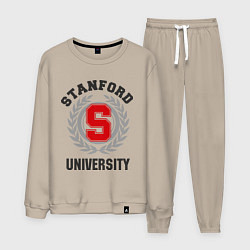 Костюм хлопковый мужской Stanford University, цвет: миндальный