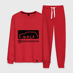 Костюм хлопковый мужской Фольцваген гольф, цвет: красный