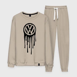 Костюм хлопковый мужской Volkswagen, цвет: миндальный