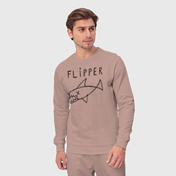Костюм хлопковый мужской Flipper, цвет: пыльно-розовый — фото 2