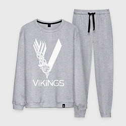 Костюм хлопковый мужской Vikings, цвет: меланж
