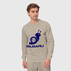 Костюм хлопковый мужской Subaru, цвет: миндальный — фото 2