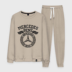 Костюм хлопковый мужской Mercedes Benz, цвет: миндальный