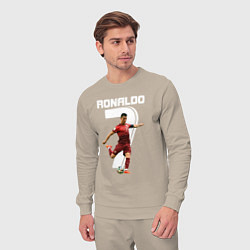 Костюм хлопковый мужской Ronaldo 07, цвет: миндальный — фото 2