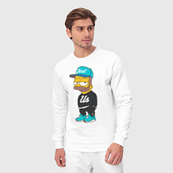 Костюм хлопковый мужской Bart Just Us, цвет: белый — фото 2