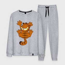 Костюм хлопковый мужской Кот Гарфилд, цвет: меланж