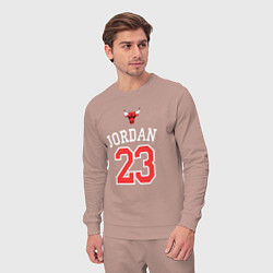 Костюм хлопковый мужской Jordan 23, цвет: пыльно-розовый — фото 2