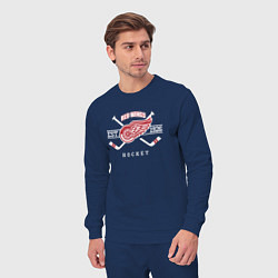 Костюм хлопковый мужской Detroit Red Wings: Est.1926, цвет: тёмно-синий — фото 2