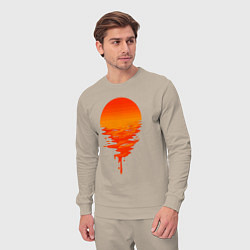 Костюм хлопковый мужской Sunset, цвет: миндальный — фото 2