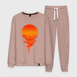 Костюм хлопковый мужской Sunset, цвет: пыльно-розовый