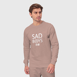 Костюм хлопковый мужской SAD BOYS, цвет: пыльно-розовый — фото 2
