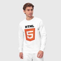 Костюм хлопковый мужской HTML5, цвет: белый — фото 2
