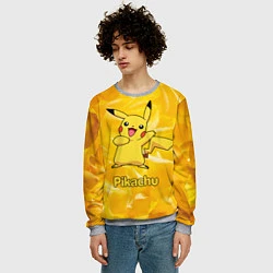 Свитшот мужской Pikachu, цвет: 3D-меланж — фото 2
