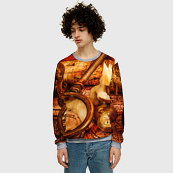 Свитшот мужской В поисках приключений, цвет: 3D-меланж — фото 2