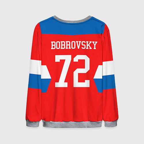 Мужской свитшот Сборная РФ: #72 BOBROVSKY / 3D-Меланж – фото 2