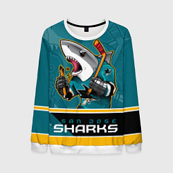 Свитшот мужской San Jose Sharks, цвет: 3D-белый