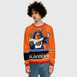 Свитшот мужской New York Islanders, цвет: 3D-красный — фото 2