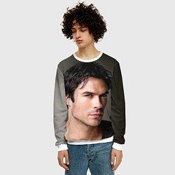 Свитшот мужской Ian Somerhalder, цвет: 3D-белый — фото 2