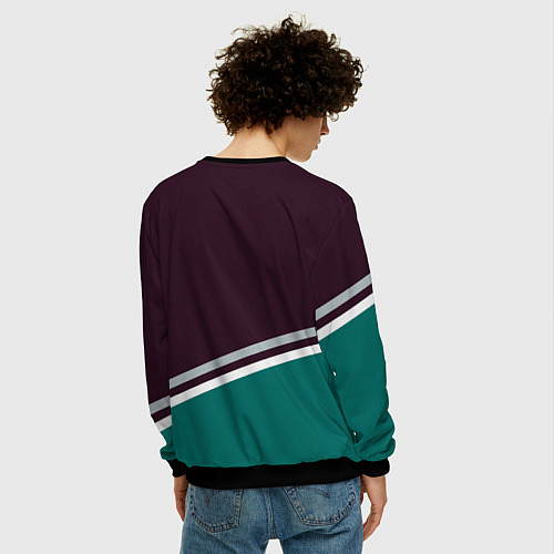 Мужской свитшот Anaheim Ducks / 3D-Черный – фото 4