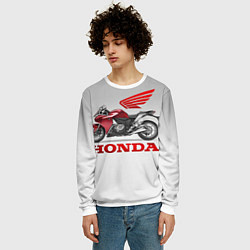 Свитшот мужской Honda 2, цвет: 3D-белый — фото 2