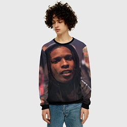 Свитшот мужской ASAP Rocky: Black Hip-Hop, цвет: 3D-черный — фото 2