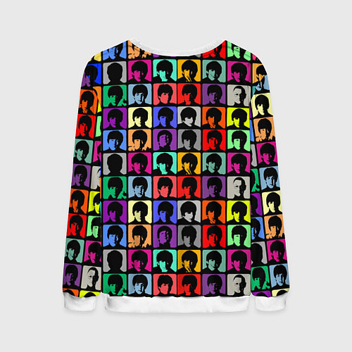 Мужской свитшот The Beatles: pop-art / 3D-Белый – фото 2