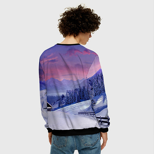 Мужской свитшот Лучшему дедушке / 3D-Черный – фото 4