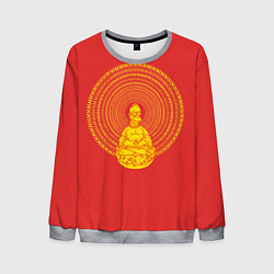 Свитшот мужской Гомер медитирует, цвет: 3D-меланж