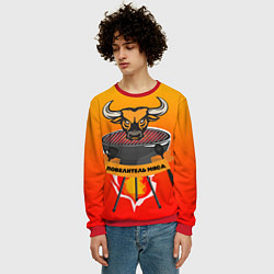 Свитшот мужской Повар 9, цвет: 3D-красный — фото 2