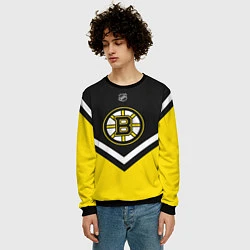 Свитшот мужской NHL: Boston Bruins, цвет: 3D-черный — фото 2