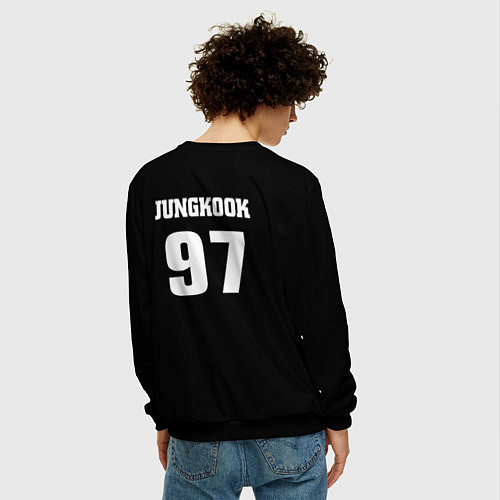 Мужской свитшот BTS: Jungkook / 3D-Черный – фото 4