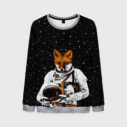 Свитшот мужской Лис космонавт, цвет: 3D-меланж