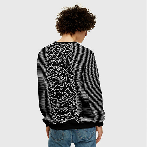 Мужской свитшот Joy Division: Unknown Pleasures / 3D-Черный – фото 4