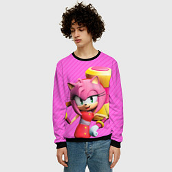 Свитшот мужской Amy Rose, цвет: 3D-черный — фото 2