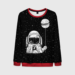 Свитшот мужской Астронавт с шариком, цвет: 3D-красный