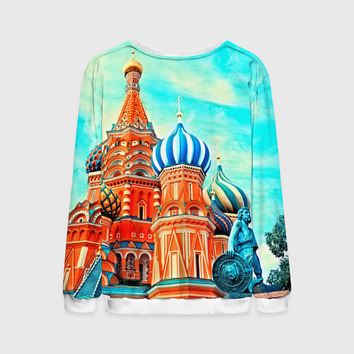 Мужской свитшот Blue Kremlin / 3D-Белый – фото 2
