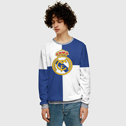 Свитшот мужской Real Madrid: Blue style, цвет: 3D-меланж — фото 2
