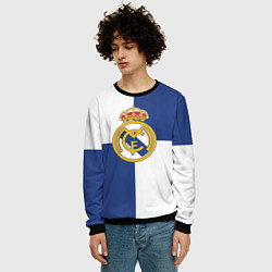 Свитшот мужской Real Madrid: Blue style, цвет: 3D-черный — фото 2