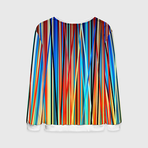 Мужской свитшот Colored stripes / 3D-Белый – фото 2