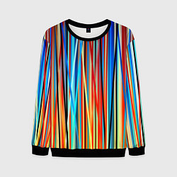 Свитшот мужской Colored stripes, цвет: 3D-черный