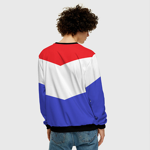 Мужской свитшот Флаг и герб Голландии / 3D-Черный – фото 4