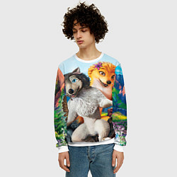 Свитшот мужской Альфа и Омега 7, цвет: 3D-белый — фото 2